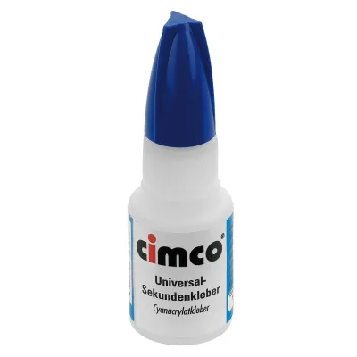 Cimco Sekundenkleber 151200 | Cyanacrylat-Kleber 20g | Universal | kalthärtend | lösungsmittelfrei | schnelle Verbindung