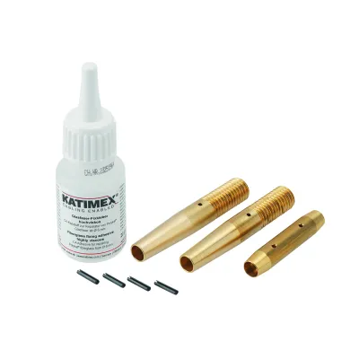 Cimco Service-Set 142161 | Röhrenaal Zubehör | 9 mm Band | Metall | 2 Anfangshülsen | Verbindungshülse | Spezialkleber