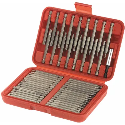 Cimco Sicherheits-Bit-Set | 50-teilig | 75 mm | Torx, Tri-Wing, Schlitz | Magnet-Halter | 1/4" Aufnahme