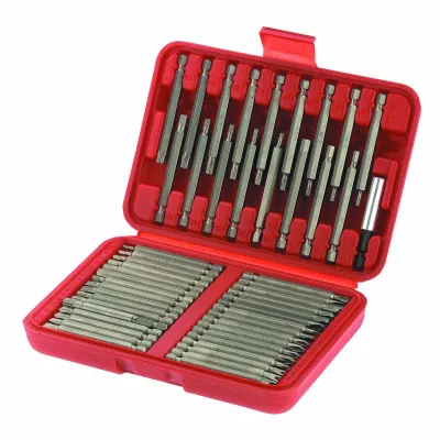 Cimco Sicherheits-Bit-Set | 50-teilig | 75 mm | Torx, Tri-Wing, Schlitz | Magnet-Halter | 1/4" Aufnahme