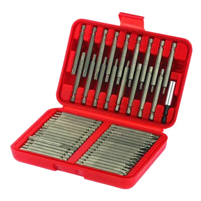 Cimco Sicherheits-Bit-Set | 50-teilig | 75 mm | Torx, Tri-Wing, Schlitz | Magnet-Halter | 1/4" Aufnahme