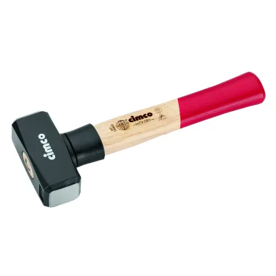 Cimco Sicherheits-Fäustel 130600 | 1000g Hammer | DIN 6475 | Hickory-Holzstiel | Stielschutz | antimagnetisch | 265mm