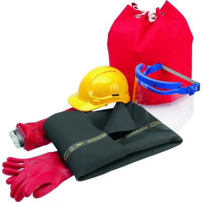 Cimco Sicherheits-Set 140250 VDE 1000V | 5-teilig für Elektriker mit Helm, Gesichtsschutz, Handschuhen, Matte, Tasche