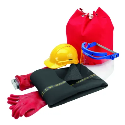 Cimco Sicherheits-Set 140250 VDE 1000V | 5-teilig für Elektriker mit Helm, Gesichtsschutz, Handschuhen, Matte, Tasche