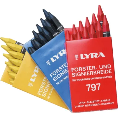 Cimco Signierkreide 212172 | Markierkreide sechseckig 12 mm, 115 mm, hart, für Holz, Metall, Stein, rot