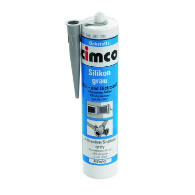 Cimco Silikon Dichtstoff 151260 | 1K-Kartusche 310ml | transparent | haftet auf Metall, Glas, Kunststoff, Holz