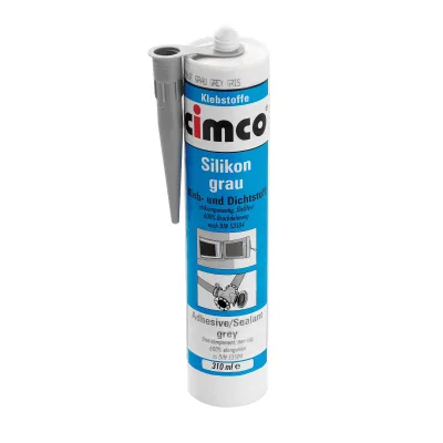 Cimco Silikon Dichtstoff 151260 | 1K-Kartusche 310ml | transparent | haftet auf Metall, Glas, Kunststoff, Holz