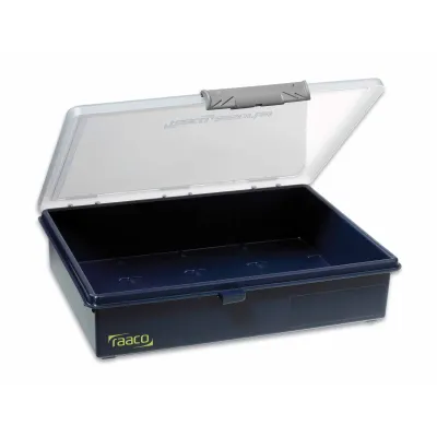 Cimco Sortimentskasten PSC vario-340 412970 | Schraubenkoffer leer | 340x260x57 mm | Blau/Transparent