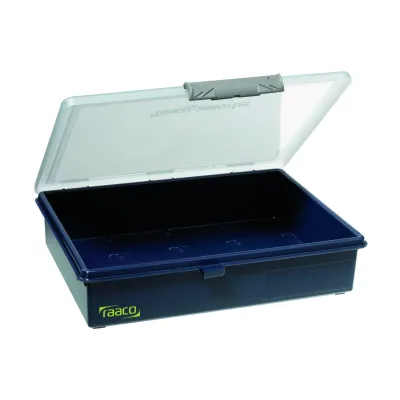 Cimco Sortimentskasten PSC vario-340 412970 | Schraubenkoffer leer | 340x260x57 mm | Blau/Transparent