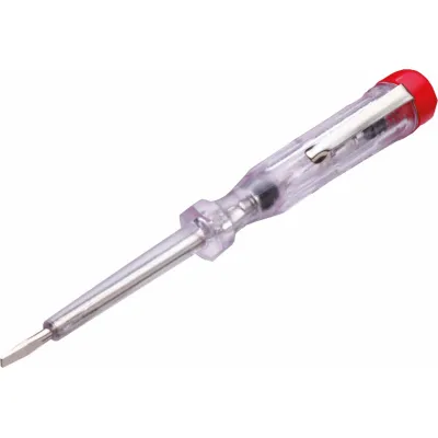 Cimco Spannungsprüfer 111288 | Phasenprüfer 100–250V AC | 1-polig | Glimmlampe | VDE geprüft | 190mm | transparent