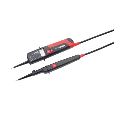 Cimco Spannungsprüfer 111438 | zweipolig | CAT IV | 1-1500V AC/DC | Lasttaste | LED/LCD | FI-Auslösung | IP64
