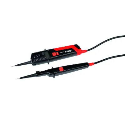 Cimco Spannungsprüfer 111438 | zweipolig | CAT IV | 1-1500V AC/DC | Lasttaste | LED/LCD | FI-Auslösung | IP64