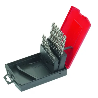 Cimco Spiralbohrer-Sortiment 201354 | HSS-Bohrer 1-13mm | 25-teilig | DIN 338 | rollgewalzt | Metallkassette