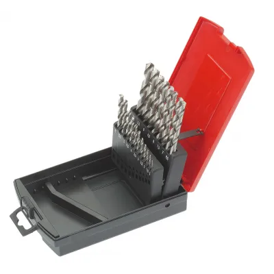 Cimco Spiralbohrer-Sortiment 201354 | HSS-Bohrer 1-13mm | 25-teilig | DIN 338 | rollgewalzt | Metallkassette