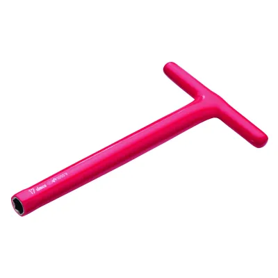 Cimco Steckschlüssel DIN 7440 110862 | T-Griff SW19 mm | Schaft 300 mm | VDE geprüft 1000V | Metallgriff