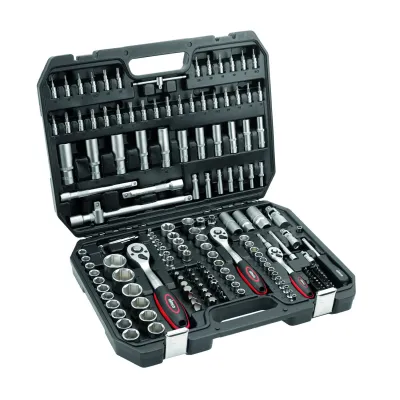 Cimco Steckschlüssel-Satz 113110 | 171-teilig | 1/4", 3/8", 1/2" Antrieb | Chrom-Vanadium-Stahl | Kunststoffkoffer