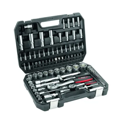 Cimco Steckschlüssel-Satz 113108 | 96-teilig | Chrom-Vanadium-Stahl | 1/4" & 1/2" Antrieb | Profi Werkzeugset