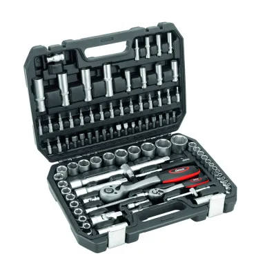 Cimco Steckschlüssel-Satz 113108 | 96-teilig | Chrom-Vanadium-Stahl | 1/4" & 1/2" Antrieb | Profi Werkzeugset