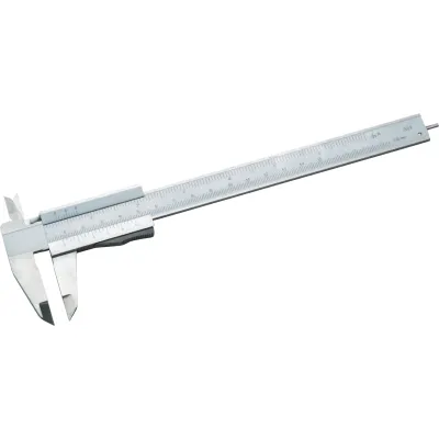 Cimco Taschenschieblehre 210202 | Messlehre 150 mm | Präzision 0,01 mm | Edelstahl rostfrei | Tiefenmaß | matt verchromt