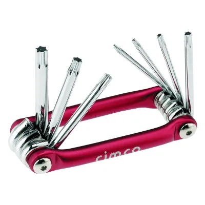 Cimco Torx-Stiftschlüsselsatz 110598 | 8-teilig | T9–T40 | Handklapphalter | Elektromonteur-Set
