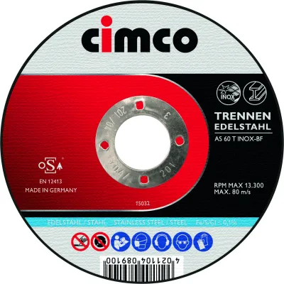 CIMCO Trennscheiben-Set 206840 | 10x 115x1,0mm | Edelstahl | extra dünn | präziser, schneller Schnitt | gratarme Kante