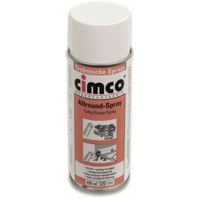 Cimco Allround-Spray 151120 Turbo-Power-Spray 400ml | Mehrzweckspray | silikon- & harzfrei | Rostschutz | Schmiermittel