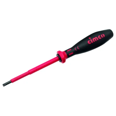 Cimco Schraubendreher Torx T8 x 60 mm 117908 | isoliert 1000V VDE | 2-Komponenten-Griff | Chrom-Vanadium | Abrollschutz