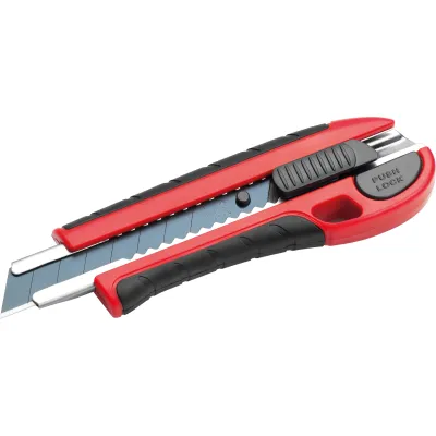 CIMCO Universalmesser 120900 | Cuttermesser 200 mm | ergonomischer Griff | Ersatzklingen | gerade Klinge