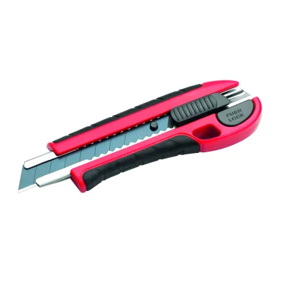 CIMCO Universalmesser 120900 | Cuttermesser 200 mm | ergonomischer Griff | Ersatzklingen | gerade Klinge