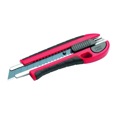 CIMCO Universalmesser 120900 | Cuttermesser 200 mm | ergonomischer Griff | Ersatzklingen | gerade Klinge