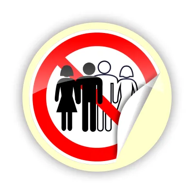 Cimco Verbotsschild 182828 | Personengruppen verboten Aufkleber | Ø 200 mm | selbstklebend | Polyester Folie