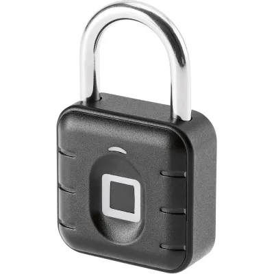 Cimco Vorhangschloss Fingerabdruck VF45-6 | 170255 | 45mm Bügel 6mm | IP67 | bis 20 Fingerprints | Edelstahl | schwarz