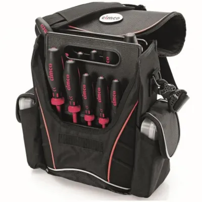 Cimco Werkzeug-Umhängetasche 175134 | Profi Werkzeugtasche Elektriker | 2 Werkzeugplatten | 200x300x100 mm