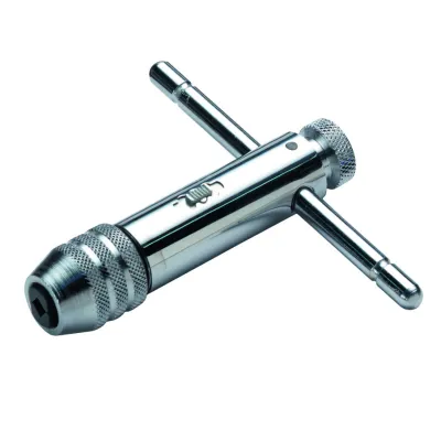 Cimco Werkzeughalter 207170 | Gewindebohrer-Halter 2,6-5,5mm | mit Knarre | DIN M3-10 ISO M3-6 | verchromt