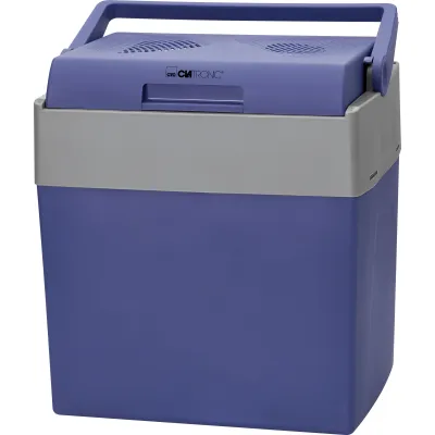 Clatronic Kühlbox KB 3714 N | elektrische Kühlbox 12V 230V Auto & Steckdose | 28L | Kühlen & Warmhalten | blau-grau