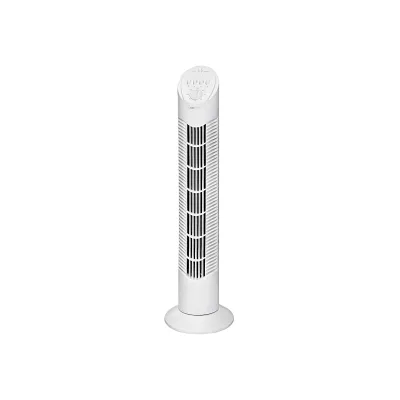 Clatronic Tower-Ventilator T-VL 3546 | 76 cm Höhe | 3 Stufen | 75° oszillierend | Timer | leise | platzsparend | weiß