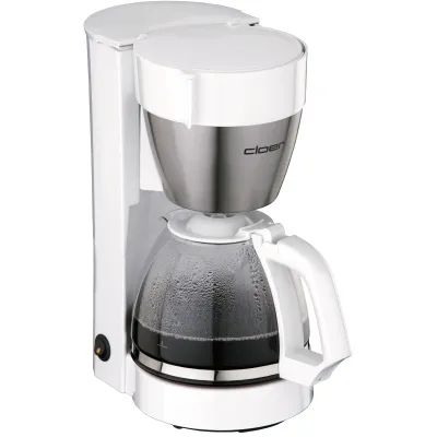Cloer Filterkaffeemaschine 5011 | 10 Tassen | Warmhaltefunktion | Tropfstopp | Glaskanne | 800W | Weiß