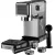 Bild: Cloer Espressomaschine 5829 | Siebträgermaschine | 20 Bar | Thermoblock | Milchaufschäumer | Edelstahl | Schwarz