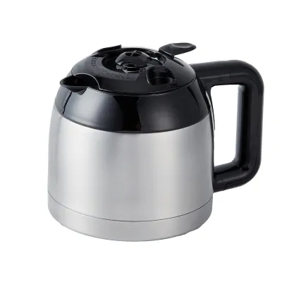 Cloer Filterkaffeemaschine 5258 | 10 Tassen | Aromawahl | Isolierkanne | Timer | Warmhaltefunktion | Edelstahl Schwarz