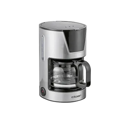 CLOER Filterkaffeemaschine 5251 | 6 Tassen Glaskanne | Warmhaltefunktion | Tropfstopp | Edelstahl | Auto-Abschaltung