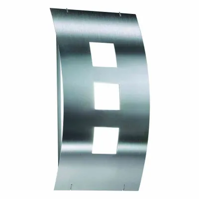 CMD Wandleuchte Aqua Toma 23 E27 | Edelstahl gebürstet | IP44 | seitlicher Lichtaustritt | 35x17x11 cm | silber