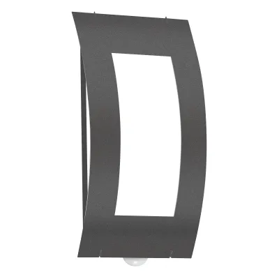 CMD Wandleuchte Außen 72/BM | Bewegungsmelder | E27 Fassung | Edelstahl/Opalglas | IP44 | anthrazit