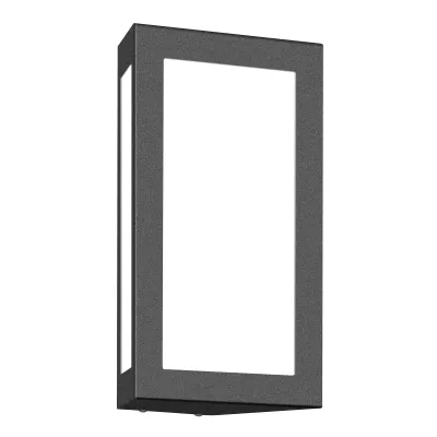 CMD Wandleuchte 91 Aqua Long | Außenleuchte E27 | Edelstahl anthrazit pulverbeschichtet | Opalglas | IP44 | 280x160x90mm