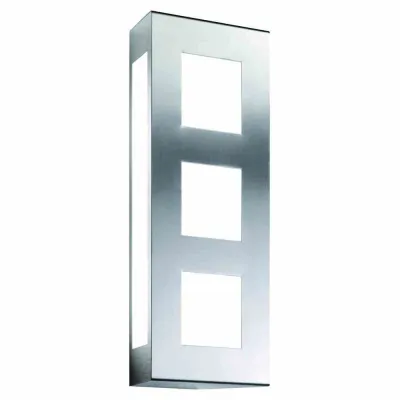 CMD Wandleuchte 26 Aqua Trilo 8261117 | Außenwandleuchte IP44 | E27 2-flammig | Edelstahl gebürstet | Opalglas