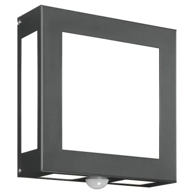 CMD Wandleuchte 62/BM Aqua Legendo | Außenleuchte Edelstahl | 2xE27 | Bewegungsmelder | Opalglas | IP44 | Anthrazit