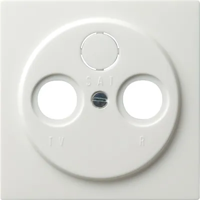 GIRA Abdeckung Antennensteckdose 086940 S-Color | Zentralplatte Koaxial | Schraubbefestigung | Kunststoff | reinweiß