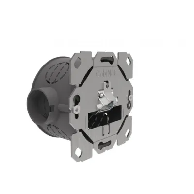 CobiNet RJ45-Buchse 124728 | Cat.6A Netzwerkdose 1-fach | 10 Gigabit | werkzeuglos | Zinkdruckguss | PoE+ | kurz