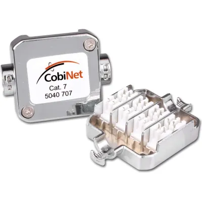 CobiNet Kabelverbinder CobiLan LS Kat.7 112711 | Cat.7 Datenkabelverbinder geschirmt | LSA | Buchse | AWG 22-24 | Silber