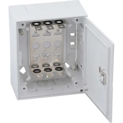 Cobinet Kunststoffverteiler BOX I 2021 019 | Verteilerkasten 30 DA | Aufputz | LSA | IP30 | 140x171x76 mm | lichtgrau