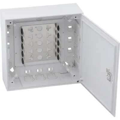 CobiNet Kunststoffverteiler BOX II 2021 010 | Verteilerkasten 50 DA LSA | Aufputz | IP30 | 215,6x215,6x76 mm | lichtgrau